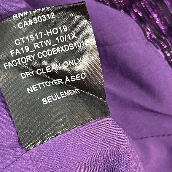 For Love & Lemons Women’s Size XS Purple Metallic Dot La Villette Cropped Blouse - Picture 10 of 12